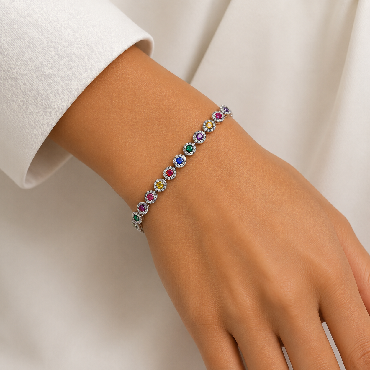Strieborný náramok MULTICOLOUR – Obrázok 2