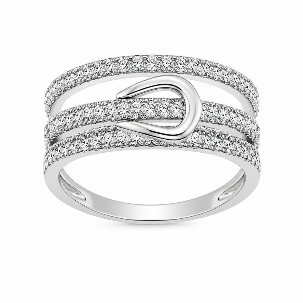 Strieborný prsteň BELT RING