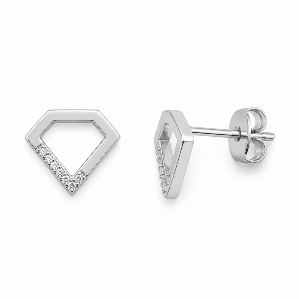 Strieborné náušnice DIAMOND CUT