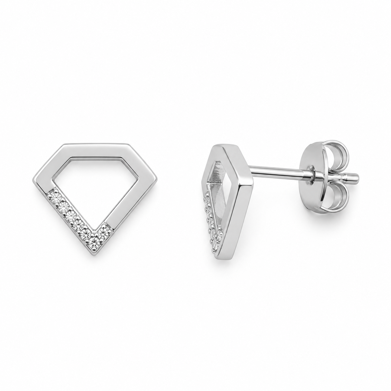 Strieborné náušnice DIAMOND CUT