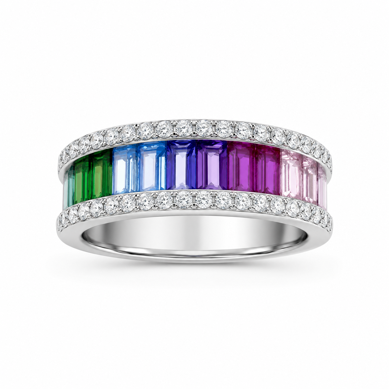 Strieborný prsteň MULTICOLOUR
