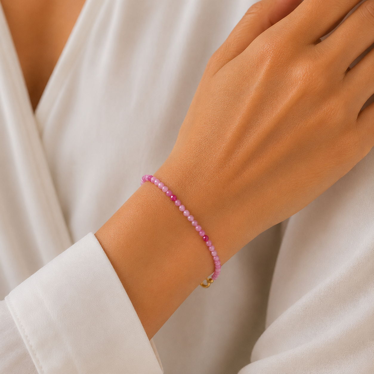 Kamienkový náramok PINK TURMALÍN
