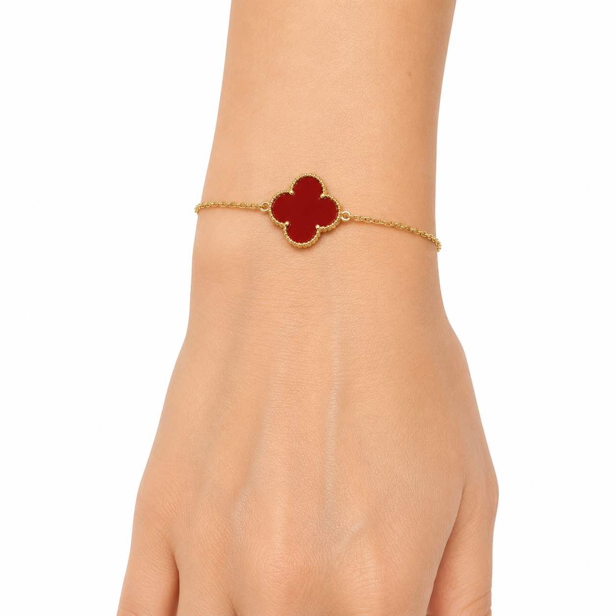 Náramok štvorlístok RED 1x 14mm