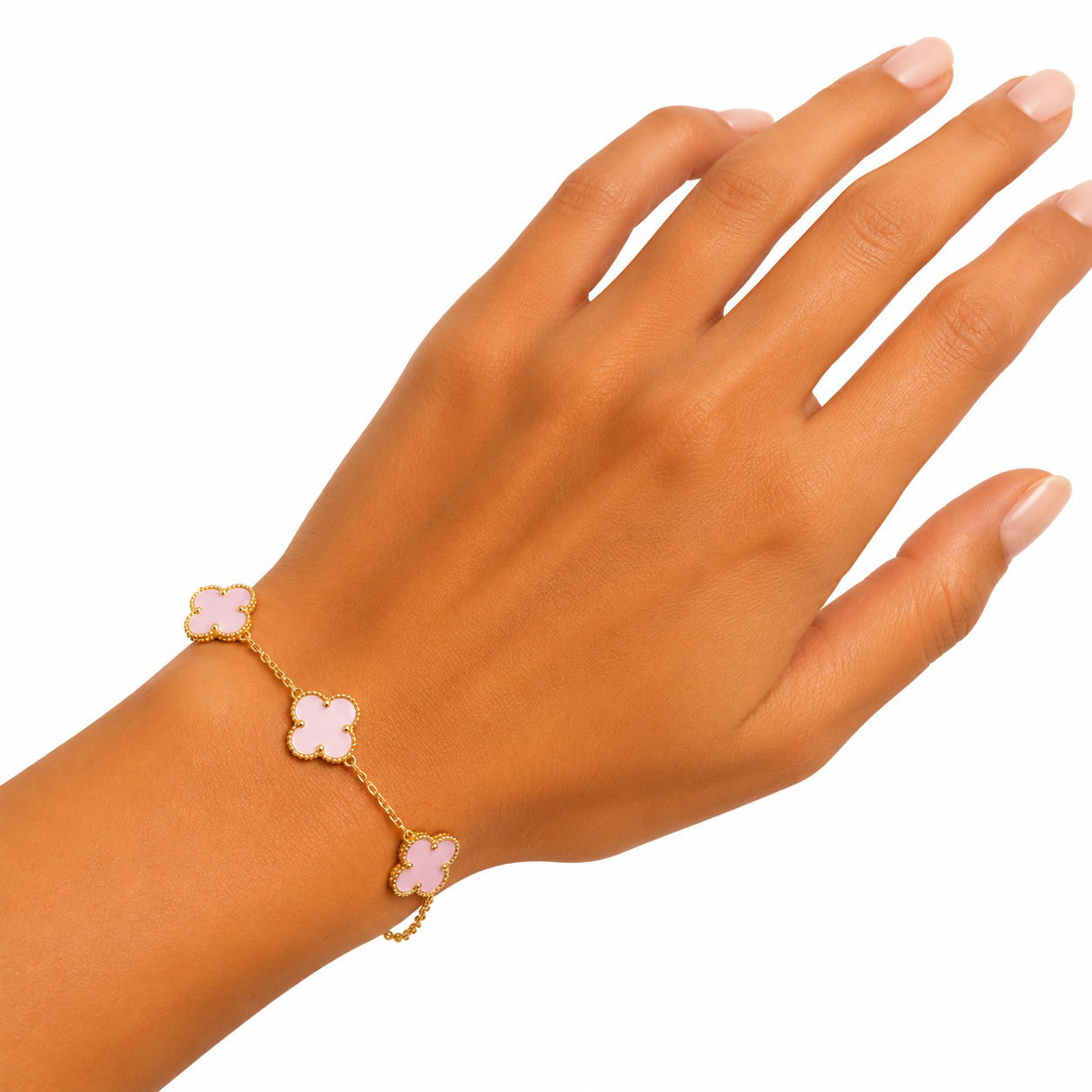 Náramok štvorlístok PINK 5x 10mm