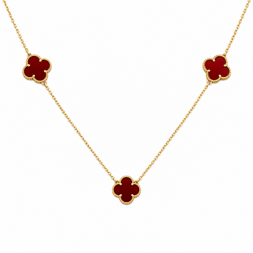 Retiazka štvorlístok RED 3x 10mm