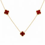 Retiazka štvorlístok RED 3x 10mm