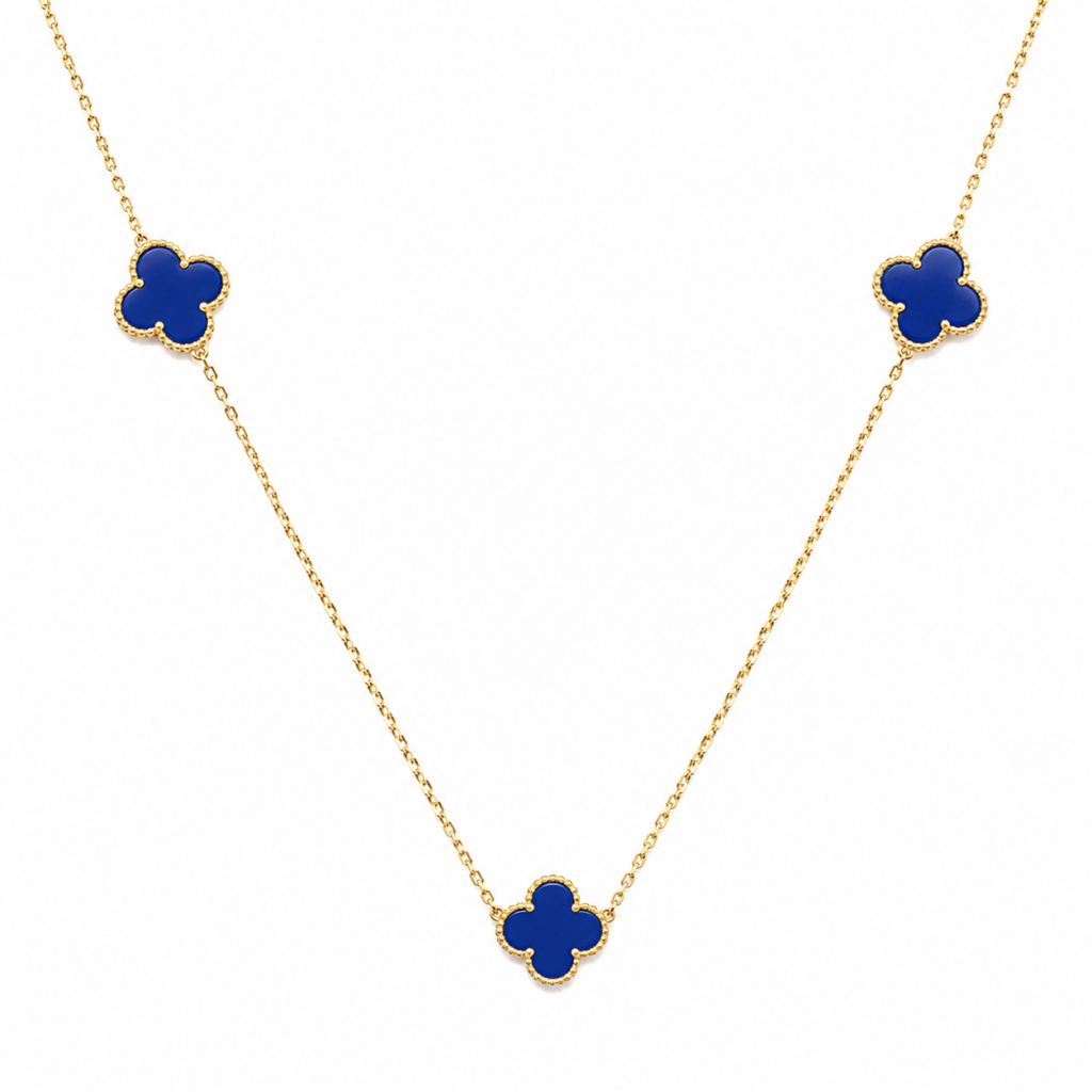 Retiazka štvorlístok BLUE 3x 8mm