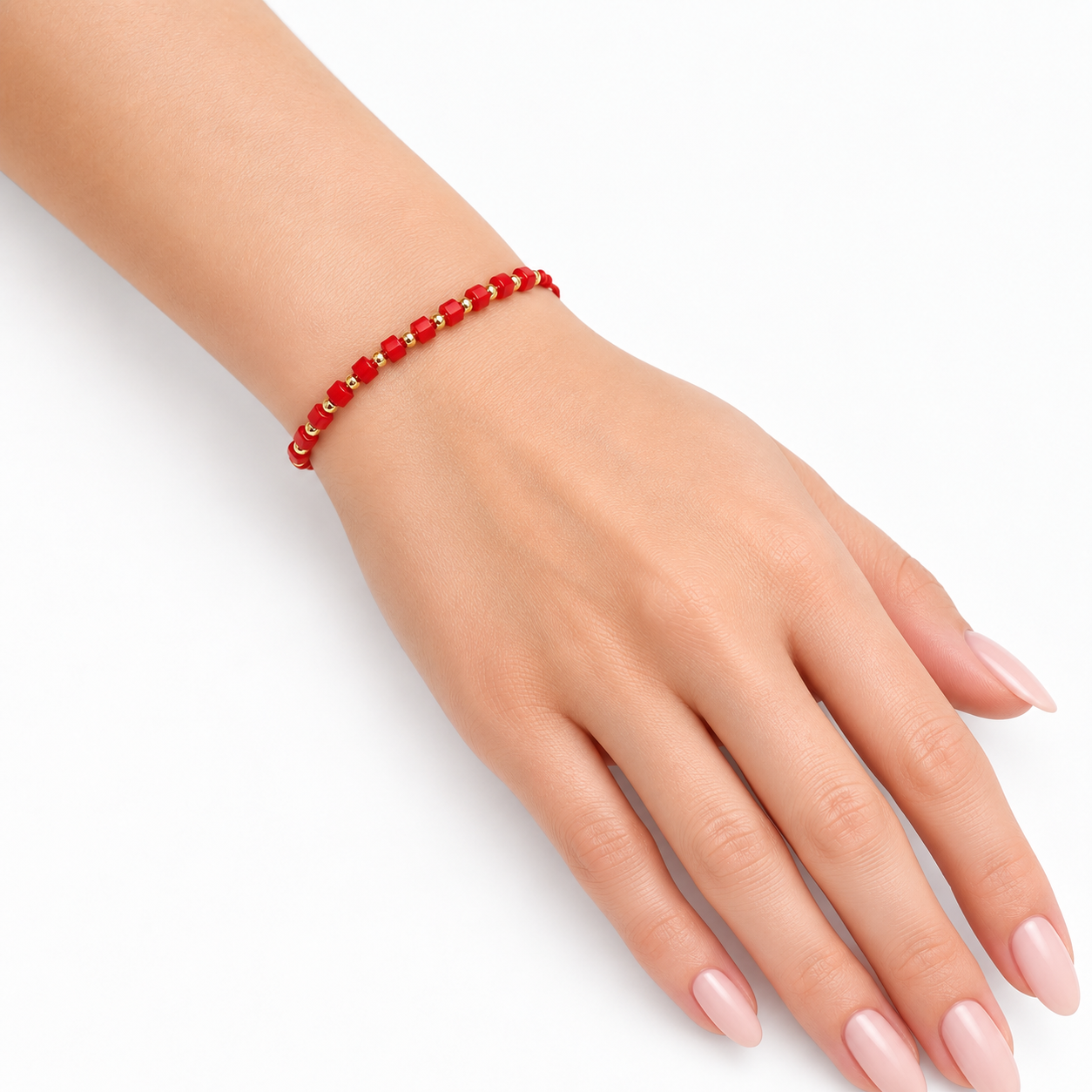 Červený náramok RED GOLD