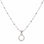 Retiazka z bieleho zlata s príveskom KRÚŽOK